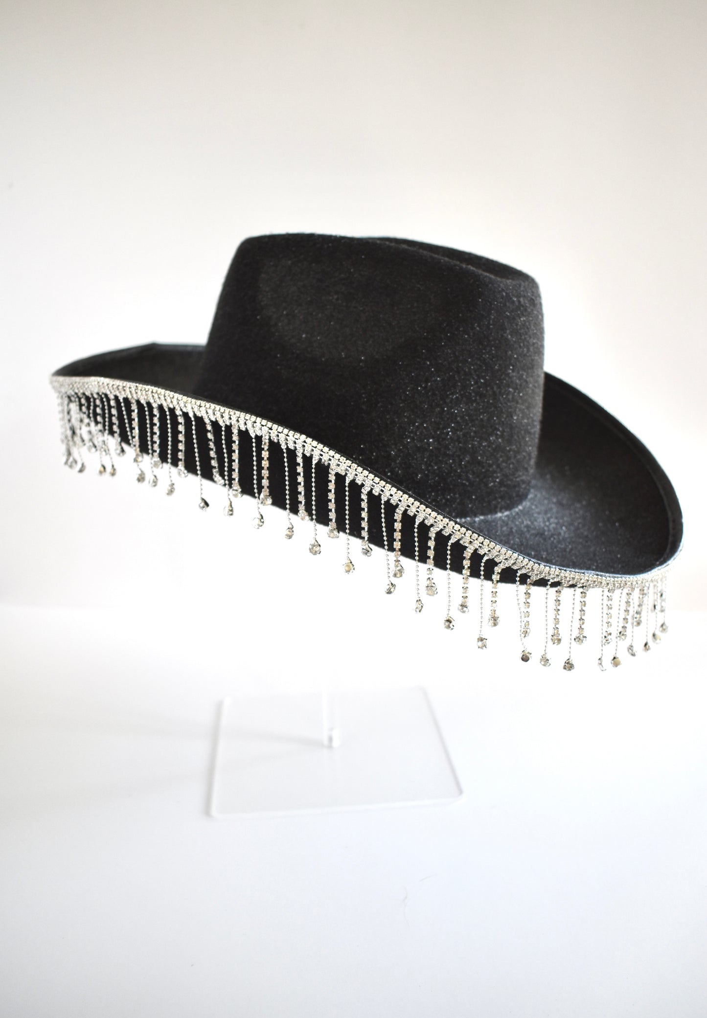 Talkin’ Tennessee | Black Glitter Rhinestone Cowgirl Hat