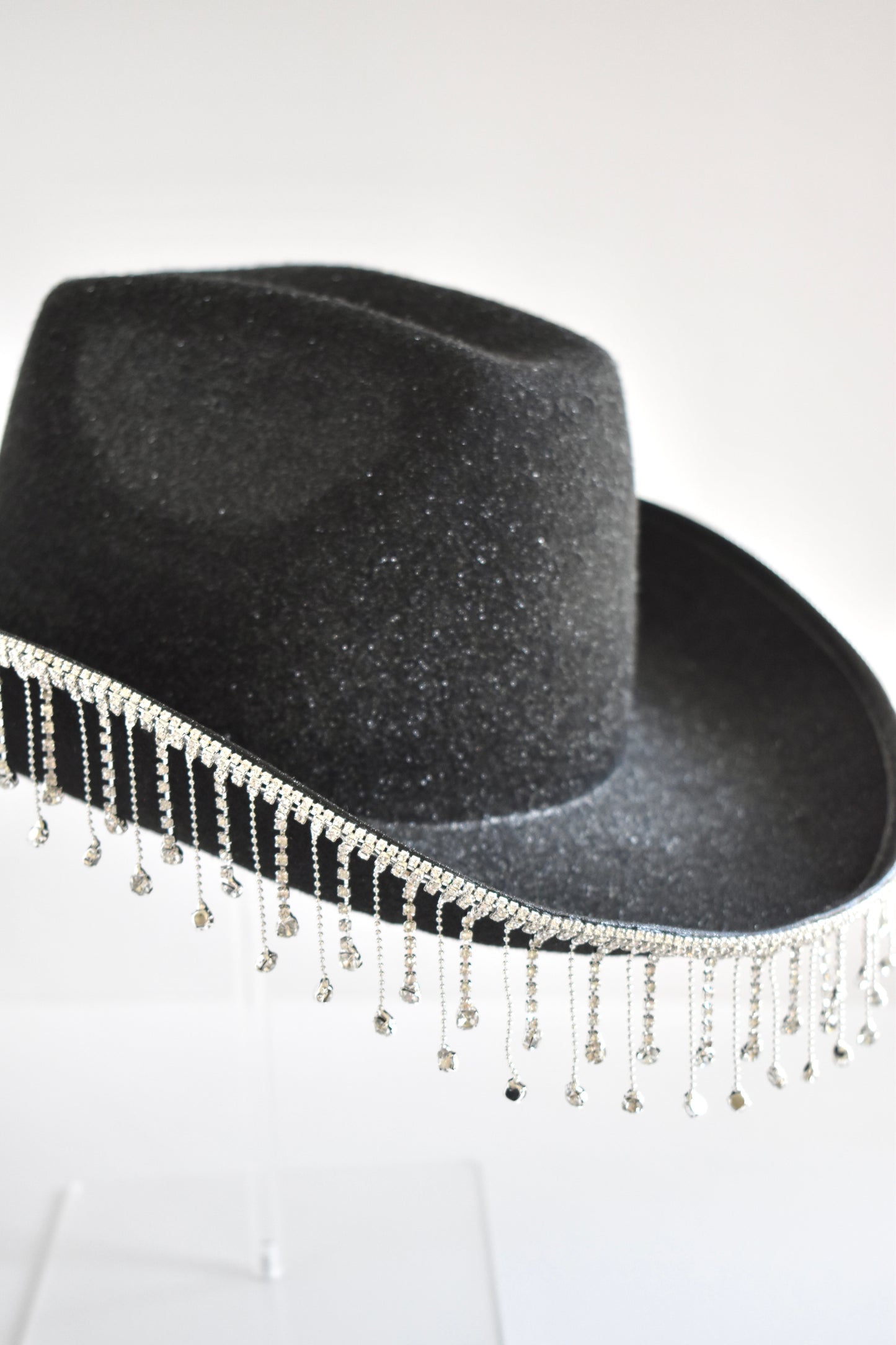 Talkin’ Tennessee | Black Glitter Rhinestone Cowgirl Hat