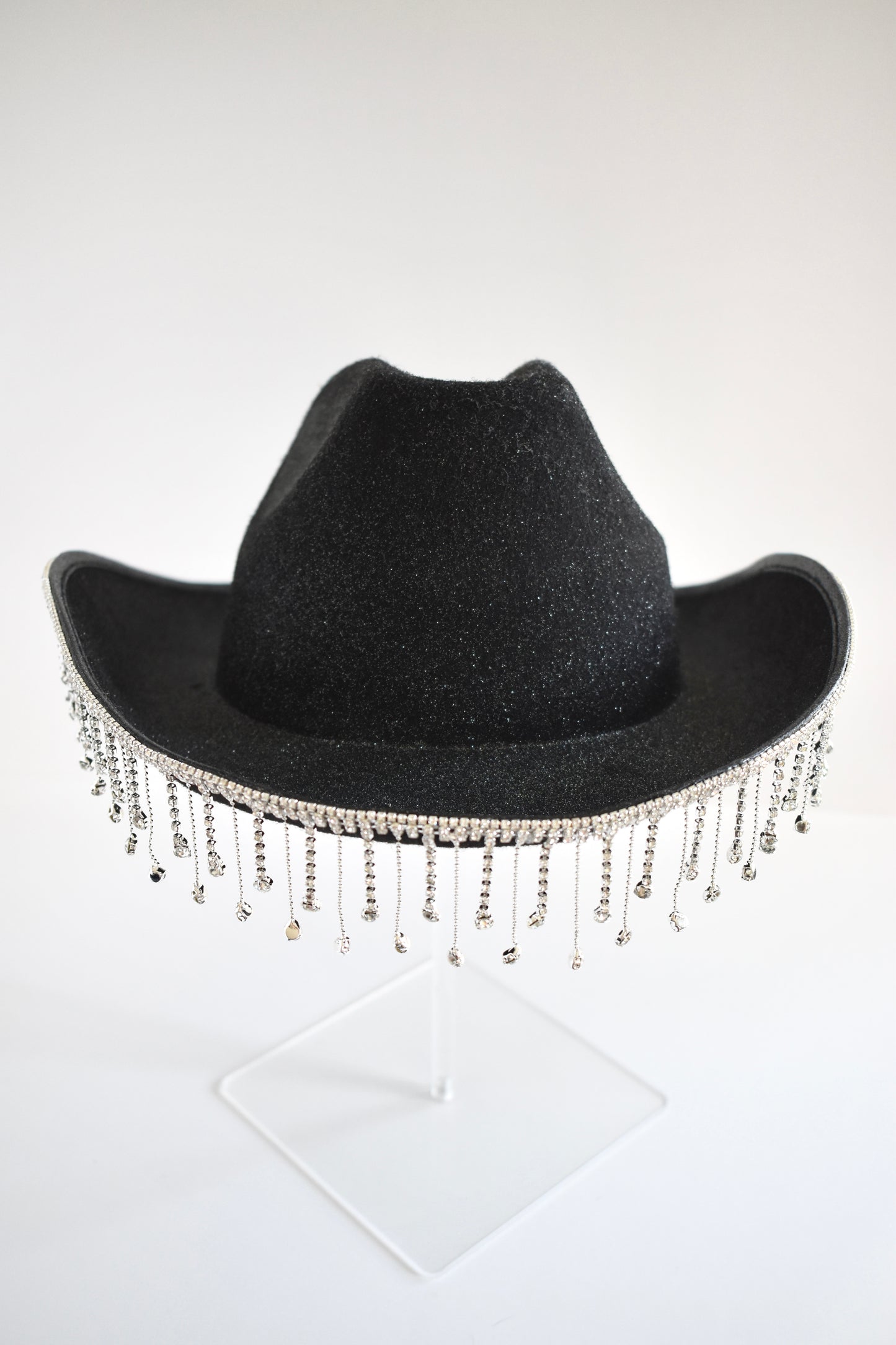 Talkin’ Tennessee | Black Glitter Rhinestone Cowgirl Hat