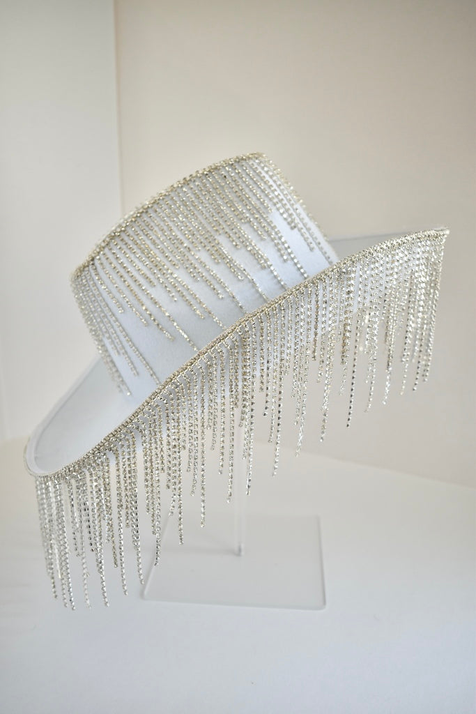 The Buckle Bunny | White Rhinestone Cowgirl hat