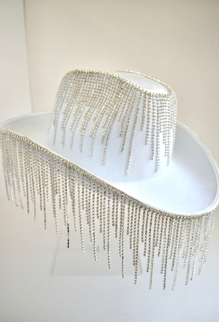 The Buckle Bunny | White Rhinestone Cowgirl hat