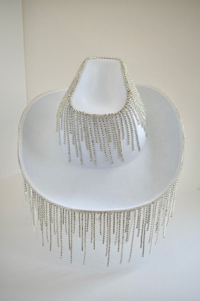 The Buckle Bunny | White Rhinestone Cowgirl hat